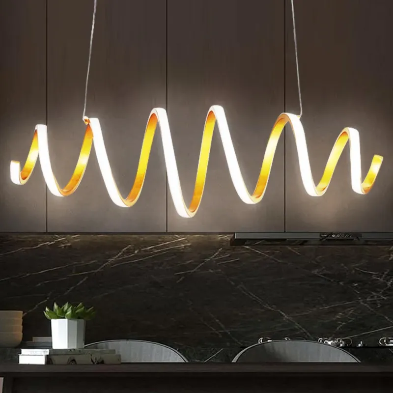 Lampadario Sospensione LED 40W Luce Bianco Freddo 6000K 2600lm Design Moderno Spedizione Espresso