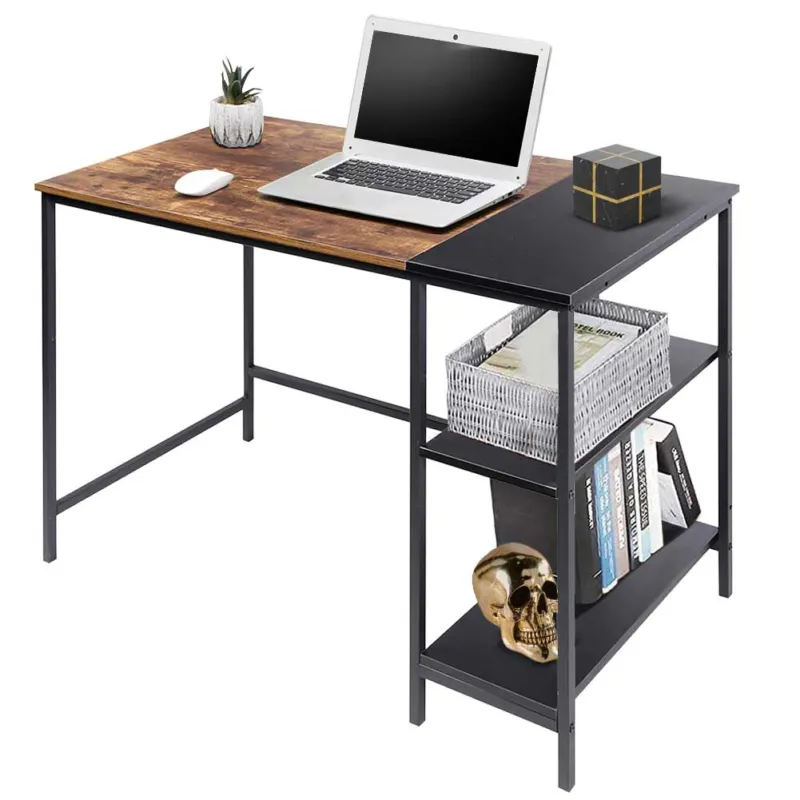 Prezzo Conveniente Scrivania Libreria Tavolo Porta PC Compuer Metallo Legno Casa Ufficio Quercia