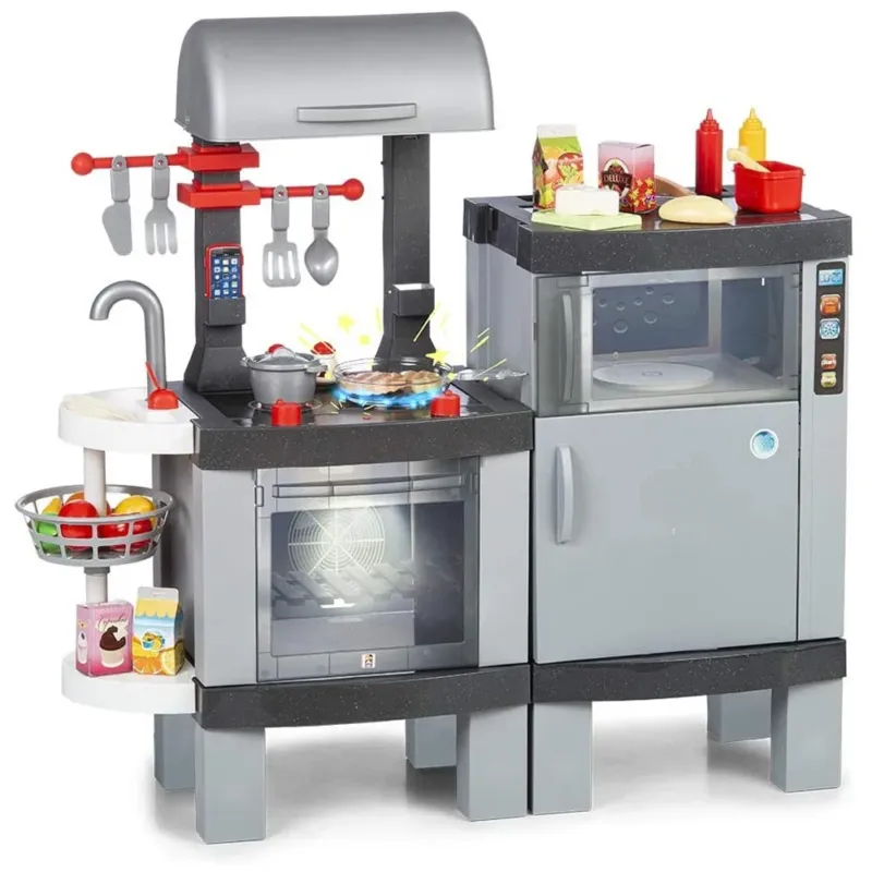 Cucina Giocattolo con Barbecue per Bambini Luci e Suoni e Alimenti Cambio Colore Solo Oggi