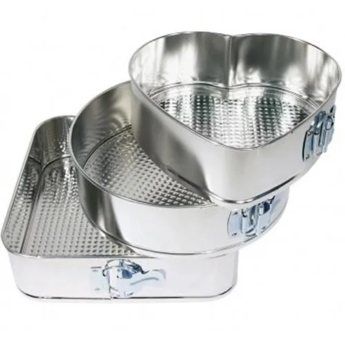 Set 3 Tortiere A Cerniera Da Forno Antiaderenti Forma Cuore Quadrata Rotonda A Buon Prezzo
