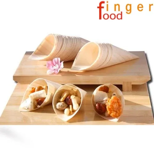 Set 12 Coni Finger Food In Fibra Di Pioppo Catering Aperitivo 22,5 X 15,5 Cm Prezzo Conveniente