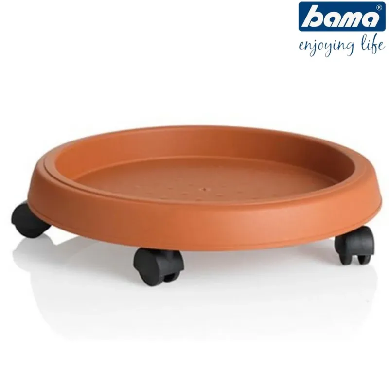 Acquista Ora Sottovaso Rotondo Con Ruote 35 Cm Sotto Fioriera Color Terracotta Bama