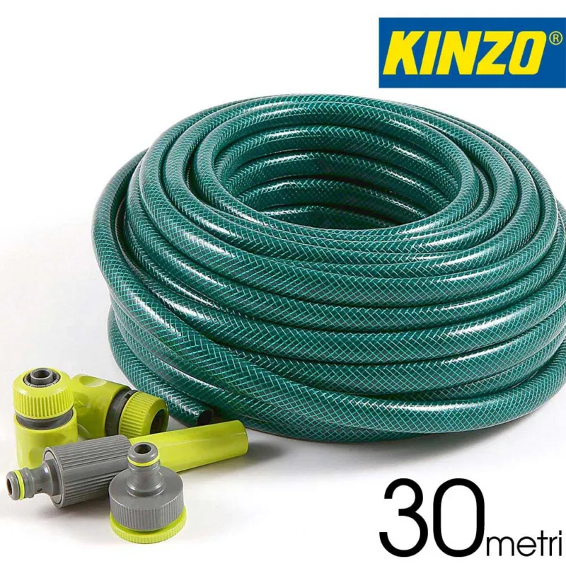 Solo Oggi Tubo Da Giardino 30 Mt in Pvc Irrigazione e Giardinaggio Con Connettori Kinzo