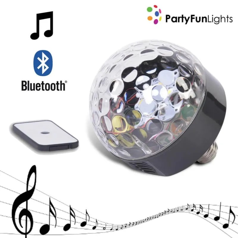 Altoparlante Disco Bluetooth 6 Led + Telecomando Attacco E27 3w Party Fun Lights Prezzo Basso
