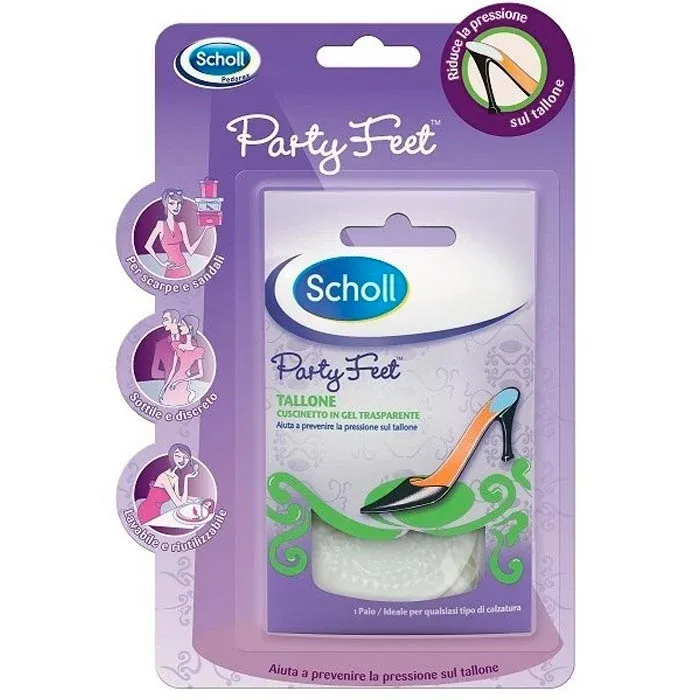 Pedorex Party Feet Cuscinetto In Gel Trasparente Per Tallone 2 Pezzi Dr.Scholl Ultime Pezzi