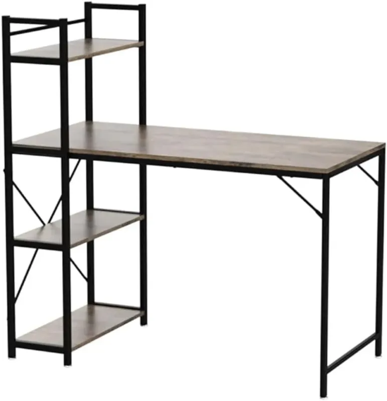 Promozione Scrivania Libreria Tavolo Porta PC Computer Metallo Legno Ufficio Industriale