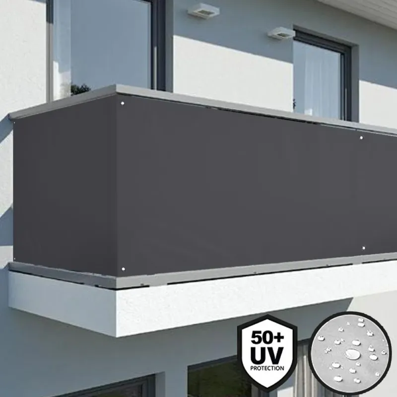 Telo Copertura Frangivista Frangivento Ringhiera Protezione Balcone Grigio Scuro Bestseller