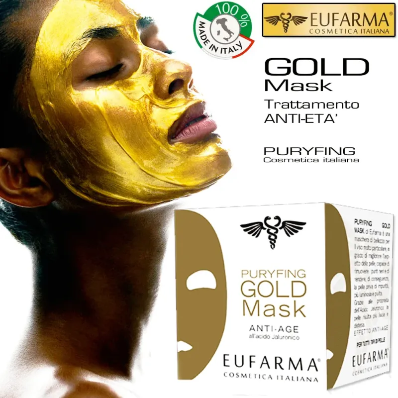 Saldi Eufarma Gold Mask Rimozione Punti Neri Puryfing Maschera Viso Beauty 50 Ml Italy