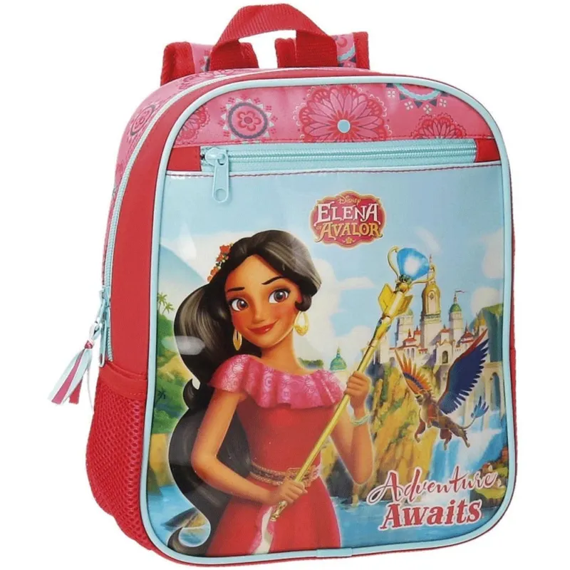 Nuova Collezione ZAINETTO SCUOLA ELENA DI AVALOR 28 CM ZAINO ASILO BAMBINE ROSSO AZZURRO