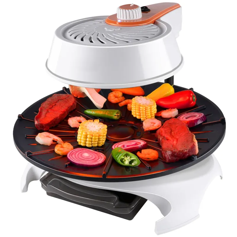 Barbecue Elettrico Korean Style 1500W Griglia Testa Ruotante e Cottura Omogenea Ordina Subito