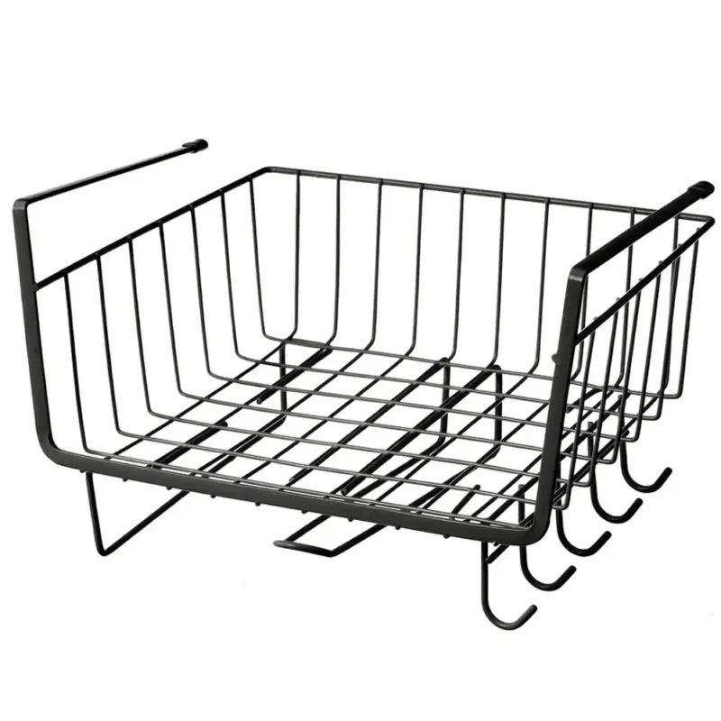 Spedizione Espresso Supporto Organizer Portautensili Cucina Sottomensola Portarotolo Metallo Nero