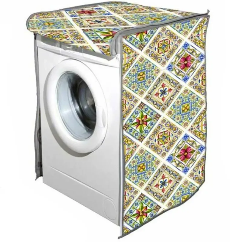 Soddisfatti O Rimborsati Telo Copertura Lavatrice Protezione Tessuto Chiusura ZIP Multicolor 60x60x80