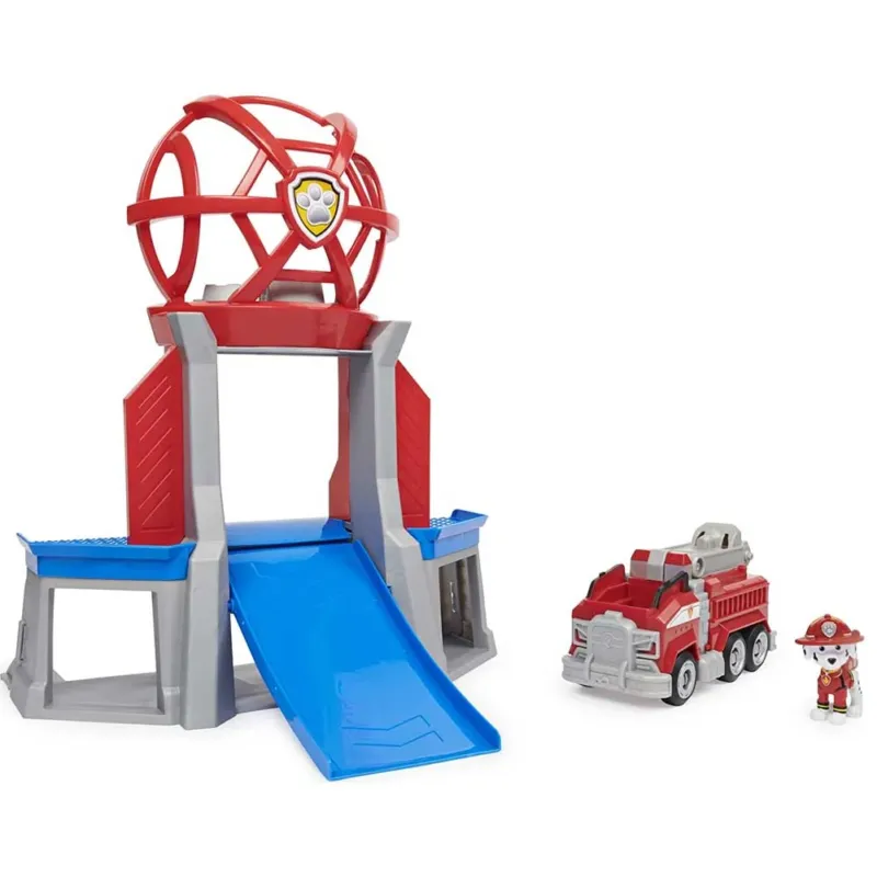 Nuova Collezione Paw Patrol The Movie Adventure City Tower con Veicolo Camion Pompieri Marshall