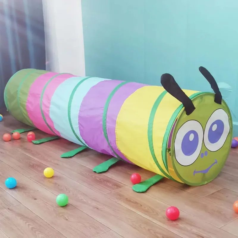 Nuovo Arrivo Tenda Tunnel Bruco Bambini Pop Up Gioco esterno Pieghevole 446x180 Multicore