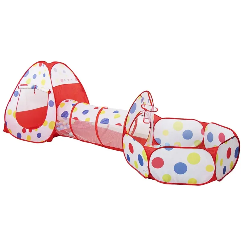 Economico Tenda Gioco Parco Giochi con Tunnel Piscina Giocattolo Bambini Pop-Up Pieghevole