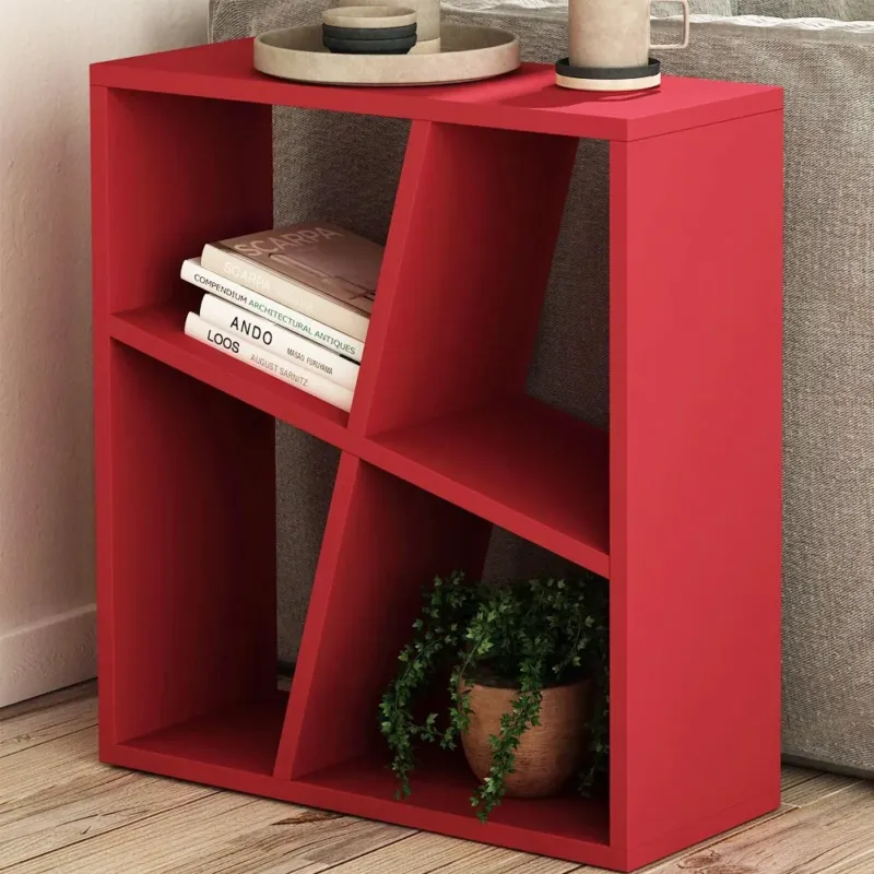 Libreria Tavolino Laterale Divano Design Moderno 4 Ripiani 60x22x55 Casa Bordo Subito Disponibile