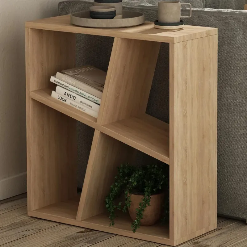 Libreria Tavolino Laterale Divano Design Moderno 4 Ripiani 60x22x55 Casa Quercia Subito Disponibile