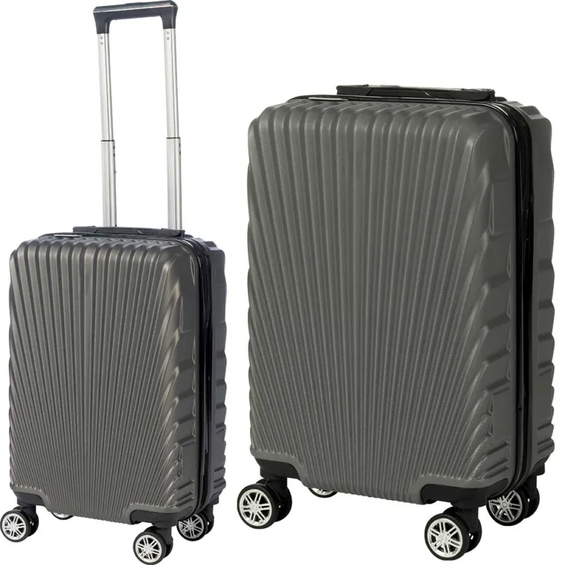 Sconto Valigia Trolley Bagaglio a Mano Enrico Coveri Guscio Rigido ABS 4 Ruote Grigio