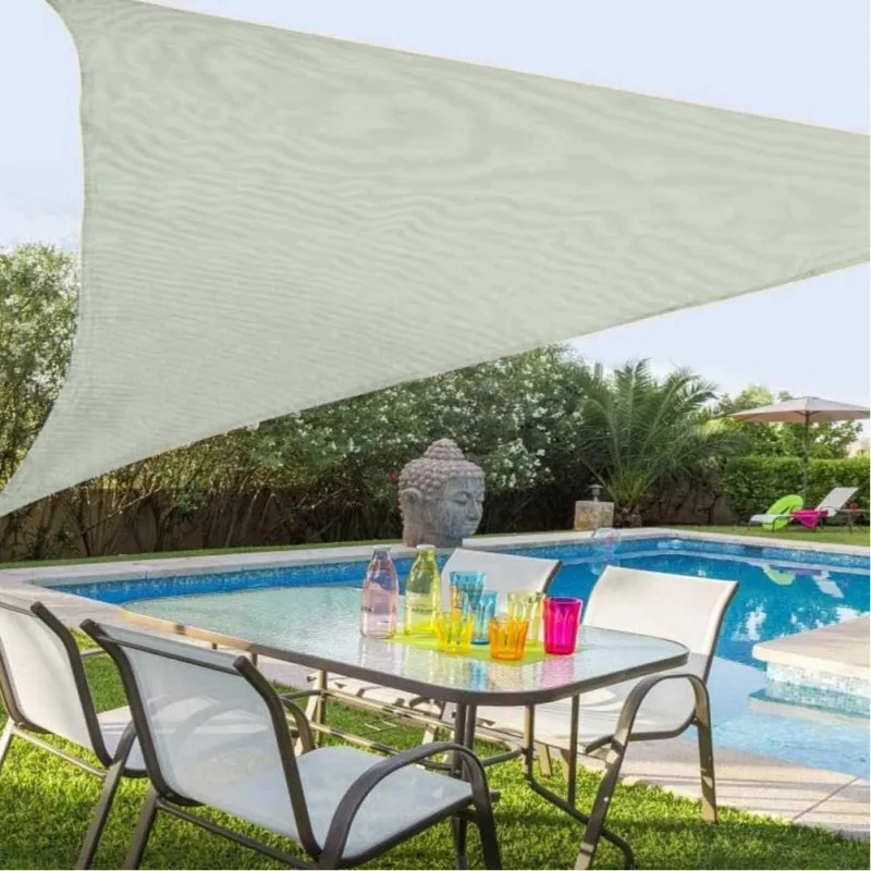 Vela Telo ParaSole 3,6 x 3,6 mt Tenda Triangolare Ombreggiante Giardino Grigio Occasione