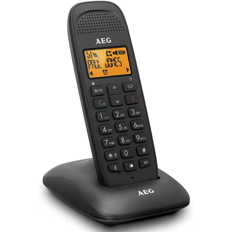 AEG Voxtel D81 Telefono Domestico DECT Cordless Display 1,6‘‘ LCD Nero Promo Stagionale