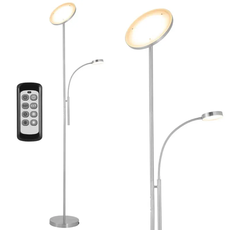 Lampada PIantana da Terra Touch LED 36W 2000Lm 2 Luci Dimmerabile + Telecomando Acquista Ora