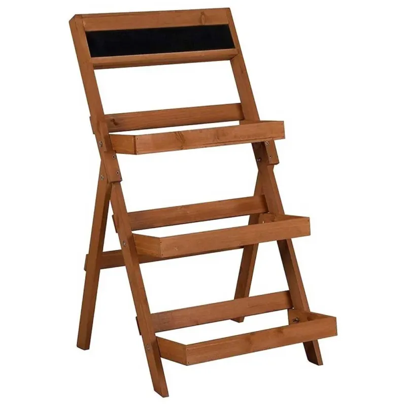 Occasione Imperdibile Scaffale Portavasi Espositore Porta Vaso Fioriera Piante Fiori Legno 3 Ripiani