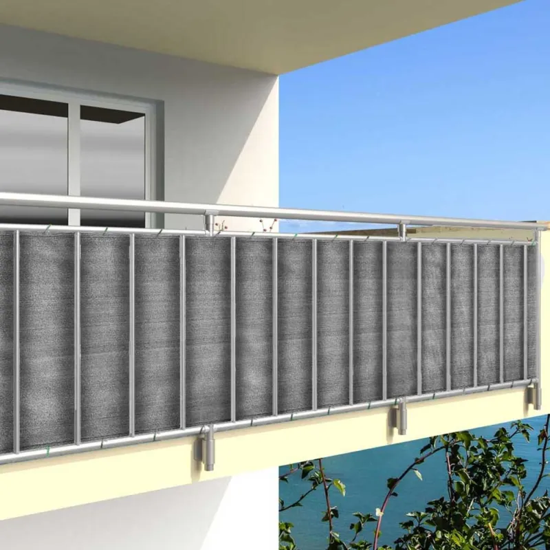 Must-Have Telo Ombreggiante 0,75x6 Mt Rete Ombra Frangivento Frangivista + Fascette Grigio