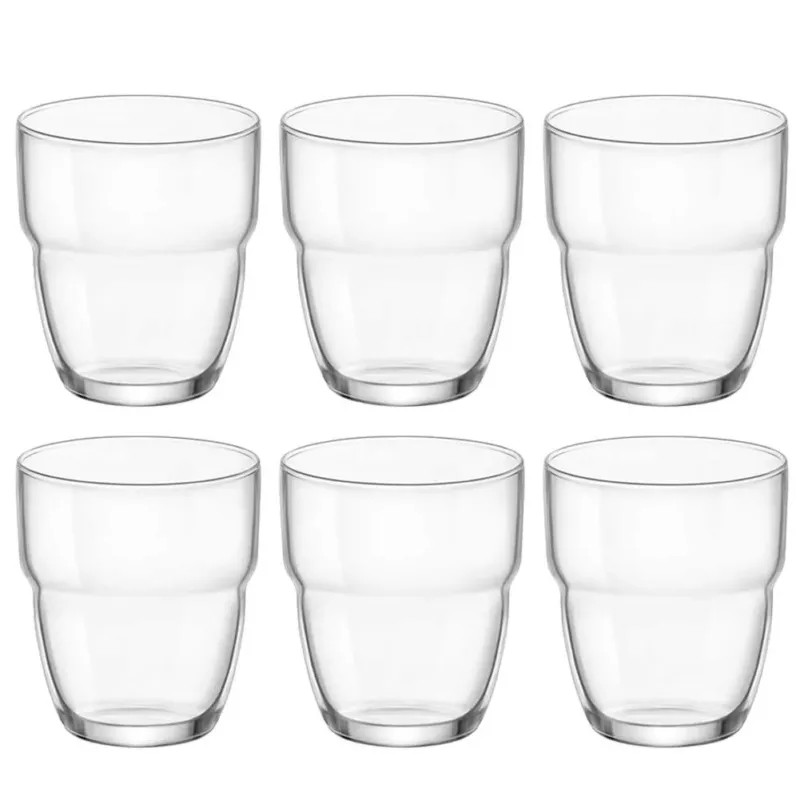 Quantità Limitata Set 6 Bicchieri in Vetro Bormioli Modulo Bicchiere per Acqua Vino Bibite 26CL