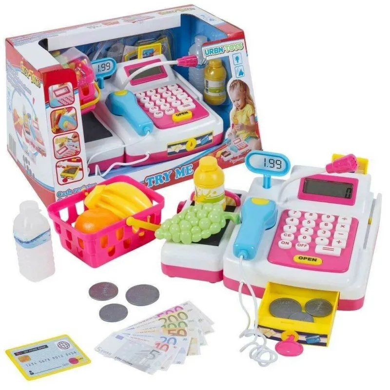 Registratore di Cassa Digitale con Scanner e Calcolatrice Giocattoli per Bambini Ultime Pezzi
