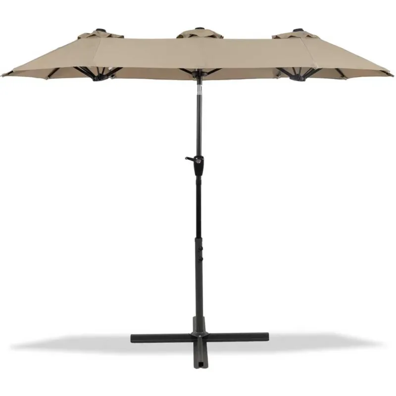 Ombrellone Doppio Ovale Giardino Palo Centrale 300x150 Chiusura Carrucola Tortor Offerta Del Giorno