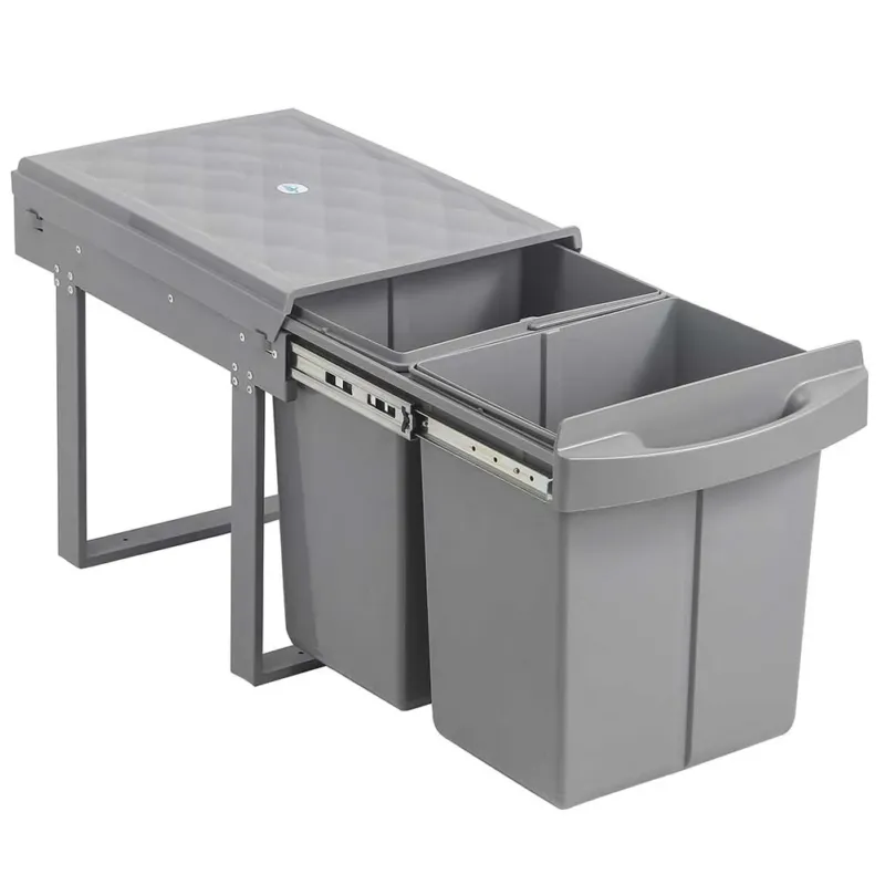 Spedito Oggi Pattumiera Estraibile Sottolavello Mobile Cucina Differenziata 2 Bidoni 2 x 15lt