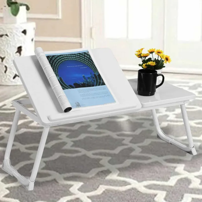 Tavolino Vassoio Da Letto Divano Per Notebook Pc Laptop Pieghevole Leggio 65x30 Professionale