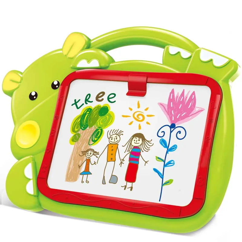 Ultime Pezzi Lavagna Lavagnetta Per Bambini Hippo 2in1 Con Gessetti Cassino Pennarelli Verde