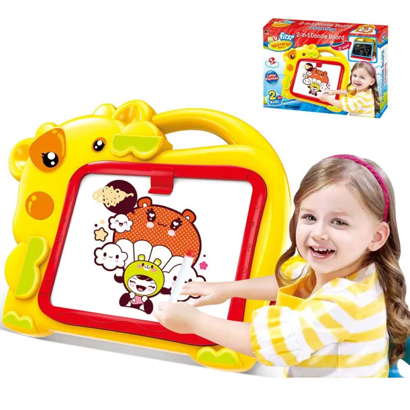 Scelto Dai Clienti Lavagna Magnetica Bambini Hippo 2in1 Con Gessetti Cassino E Pennarelli Giallo