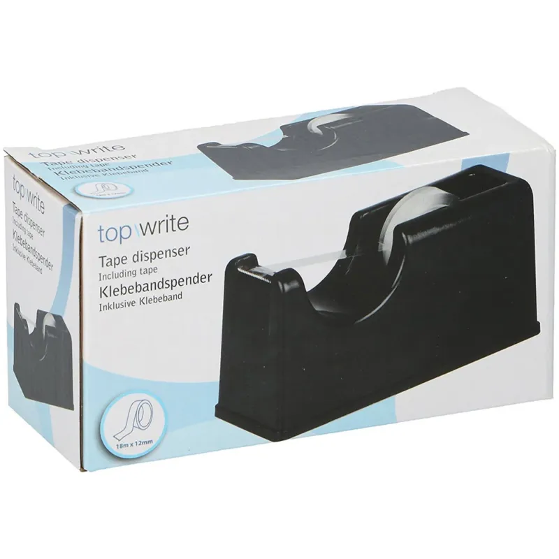 Novità Distributore Nastro Adesivo Rullo Con Taglierina Tape Dispenser Casa Ufficio