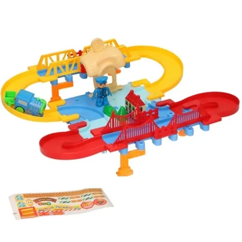 Pista Treno Trenino a Batteria Bambini con Stazione Accessori e Personaggio 36pz Economico