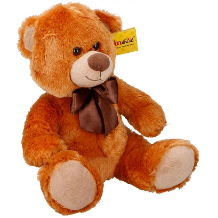 Peluche Orso Altezza 25 cm Gioco Orsacchiotto Morbido Con Fiocco Gigante Nastro Offerta Del Giorno