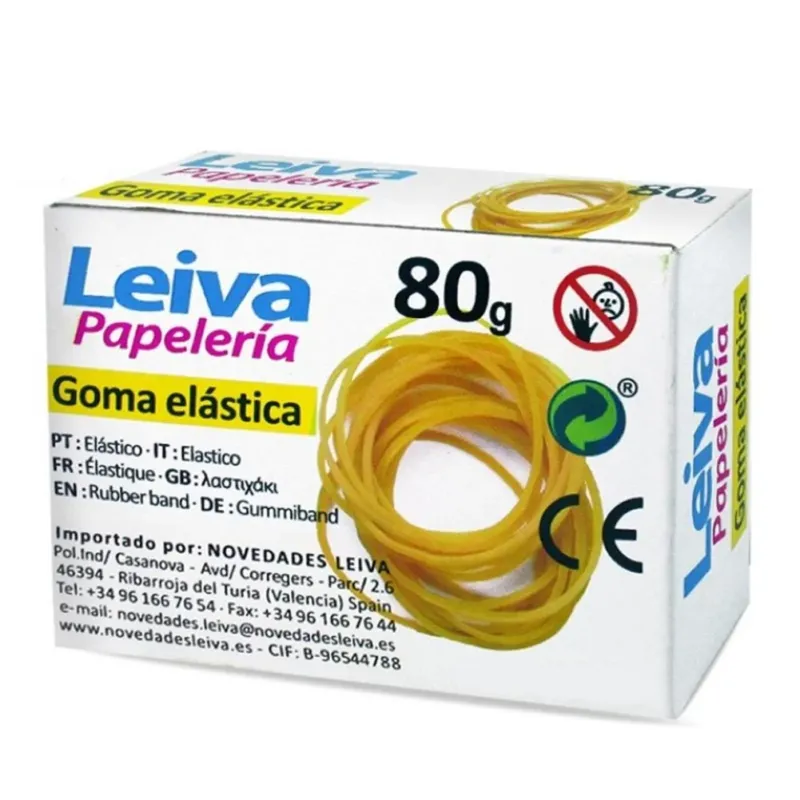 Elastici in Gomma Giallo Confezione da 80g per Ufficio Casa Cucina Bricolage Novità