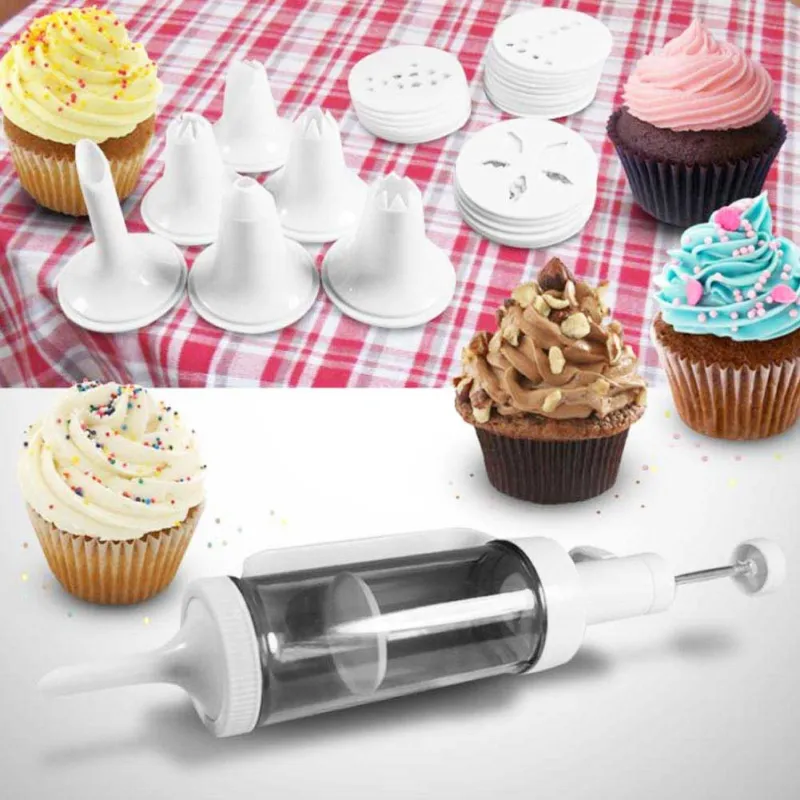 Siringa Decorazione Cupcake Torte Macchina Biscotti 31pz Formine Beccucci Dolci Di Tendenza