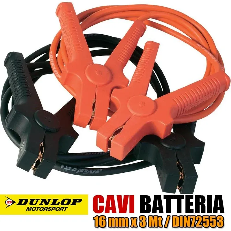 Più Venduto Cavi Collegamento Batteria Auto Moto Camper 12/24v 16mm X 3mt Din72553 Dunlop