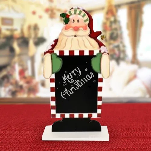 Ultime Pezzi Lavagna In Legno Babbo Natale O Pupazzo Di Neve 46 Cm Decorazioni Natalizie