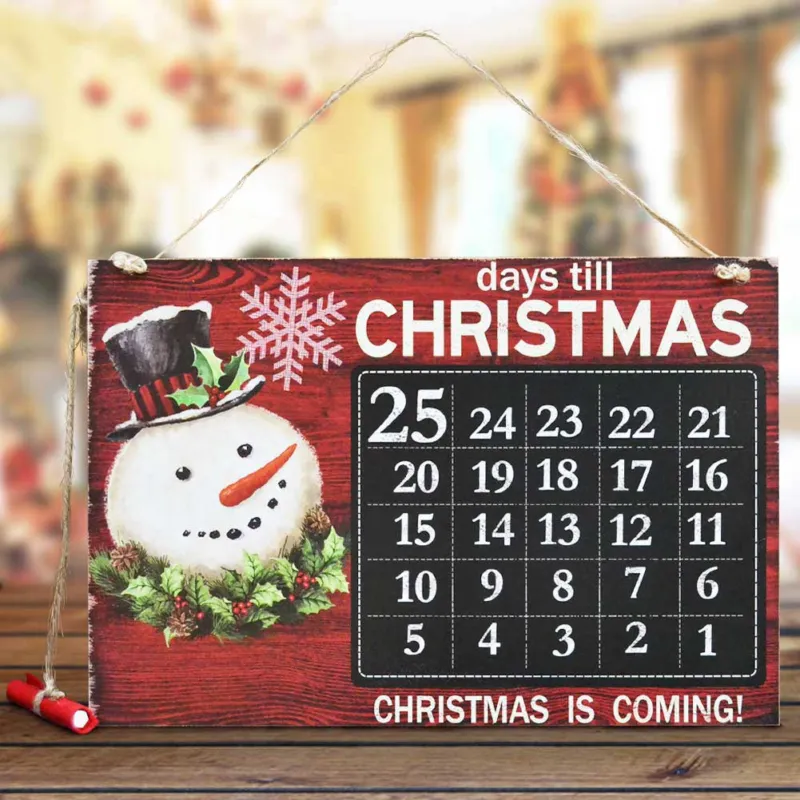 Saldi Calendario Avvento Lavagna Con Gessetto In Legno 3 Modelli Decorazioni Natalizie