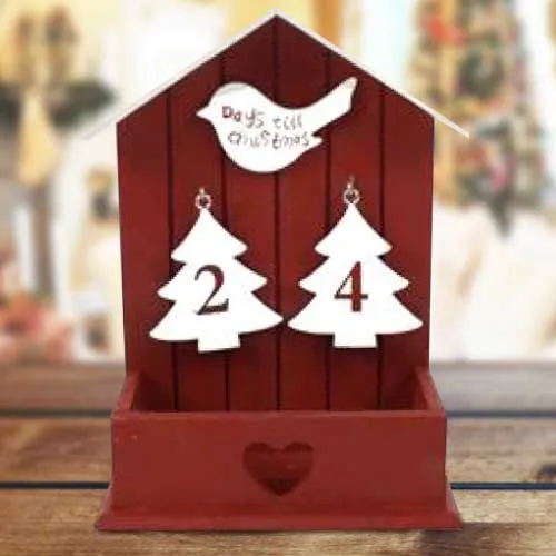 Saldi Calendario Avvento Casa Con Appendini Numero 2 Colorazioni Decorazioni Natalizie