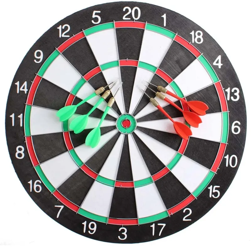 Gioco Tirassegno Tiro al Bersaglio con 6 Freccette Dart Board Sport Game 40cm Compra Oggi Stesso