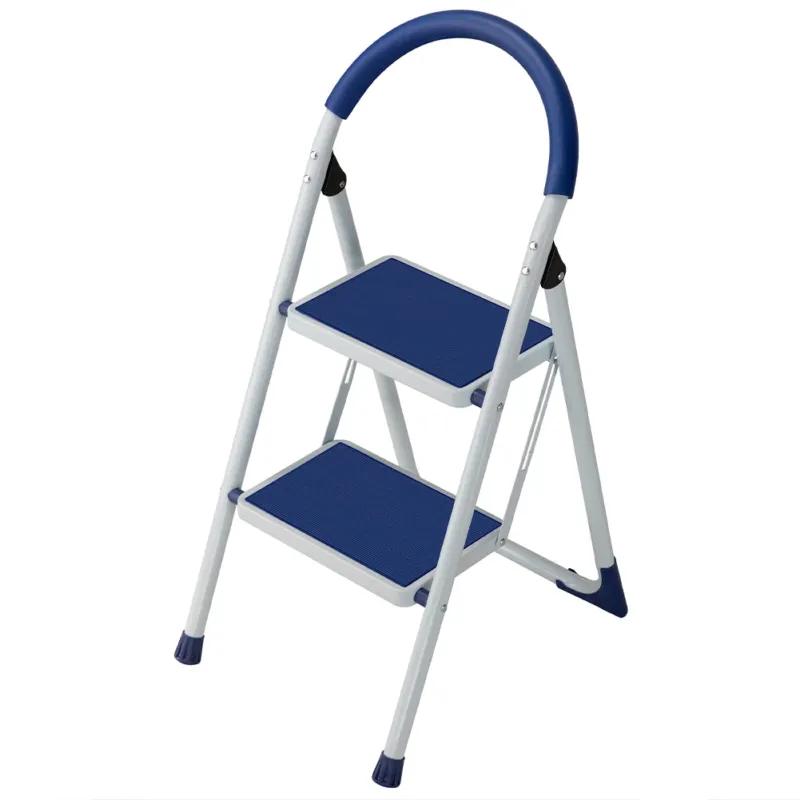 Compra Adesso Scala Scaletta Pieghevole 2 Gradini Antiscivolo Sgabello Scaletto Acciaio Blu