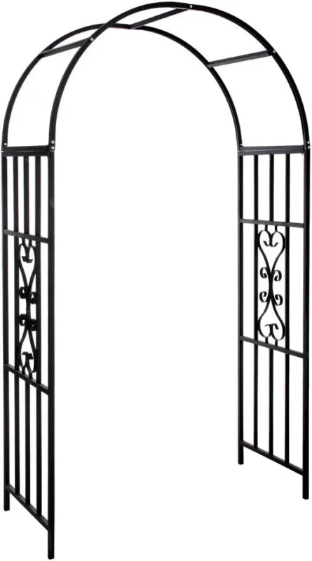 Arco da Giardino Supporto per Rose Piante Rampicanti in Metallo Altezza 205 cm Prezzo Di Fabbrica