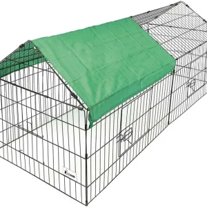 A Buon Prezzo Gabbia per Conigli Recinzione per Animali Recinto 180x75 cm con Telo Protezione