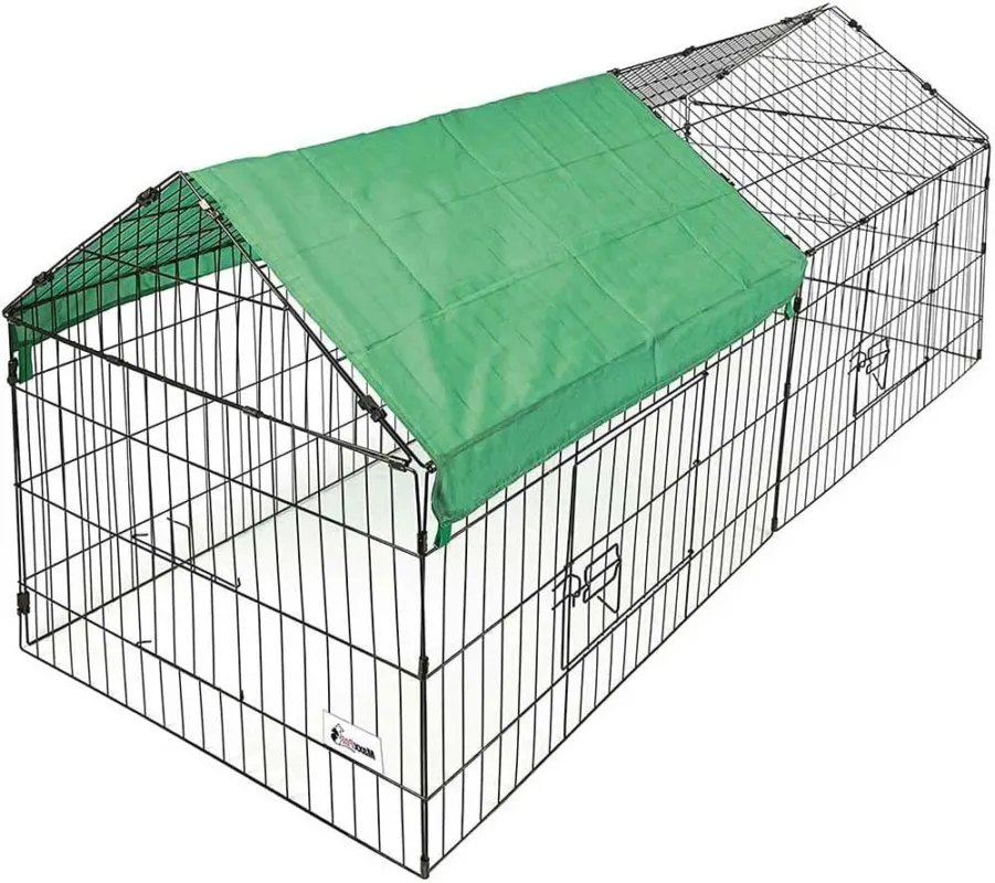 A Buon Prezzo Gabbia per Conigli Recinzione per Animali Recinto 180x75 cm con Telo Protezione