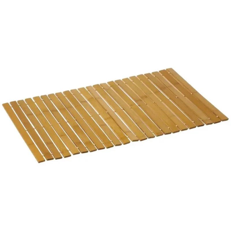 Tappeto per Doccia Vasca da Bagno in Legno Bambù Superficie Antiscivolo 60x40cm Quantità Limitata