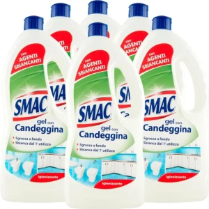 6 x Smac Gel Con Candeggina Sgrassa a Fondo Con Bicarbonato Attivo 850 ml Promozione Esclusiva